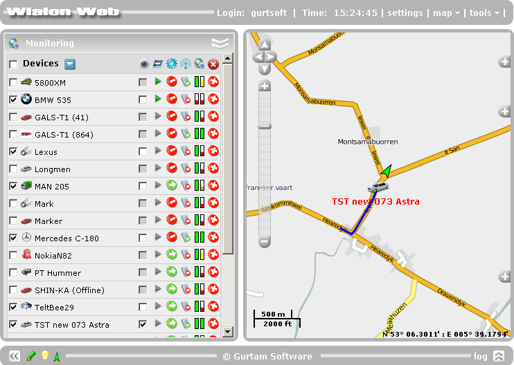Wialon GPS Tracking screen shot