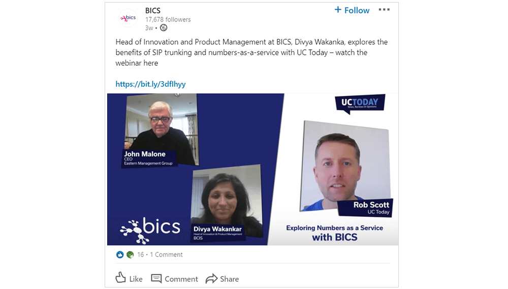 BICS participation in online discussions